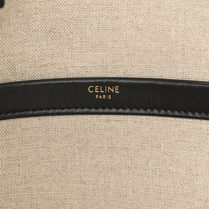 Celine Canvas Calfskin Triomphe Large Cabas Thais Natural Black 6 of 11
