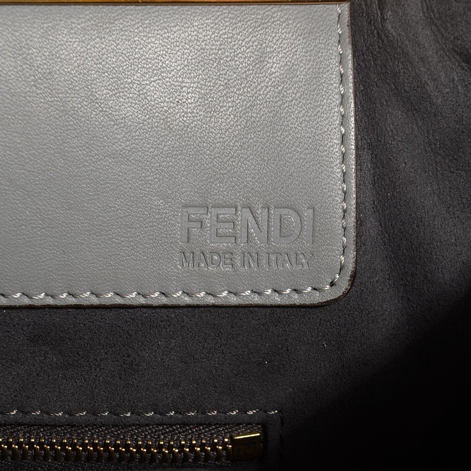 Fendi Vitello Elite Large 3Jours Tote Grigio 6 of 13
