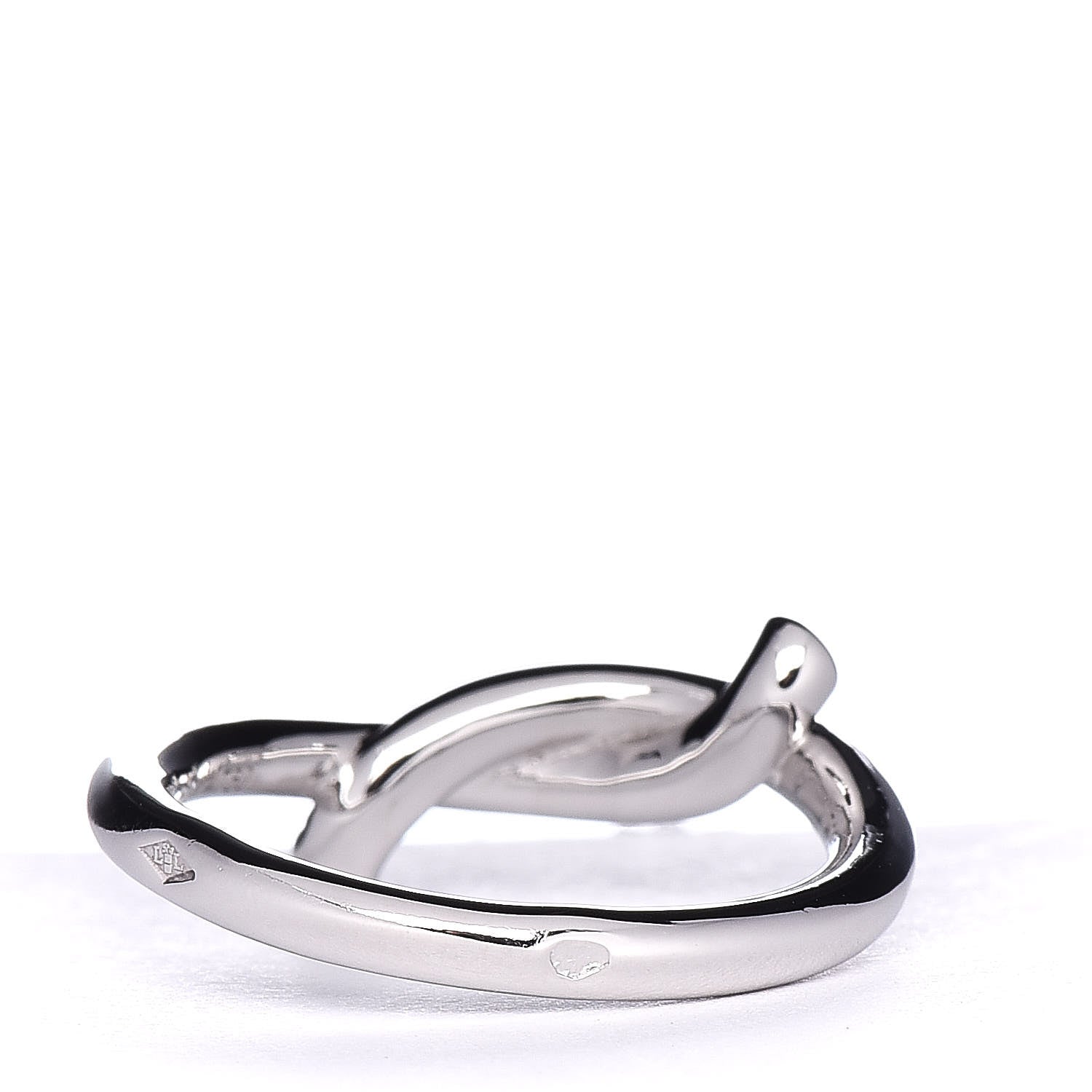 Cartier 18K White Gold Entrelaces Ring 52 6 3 of 4