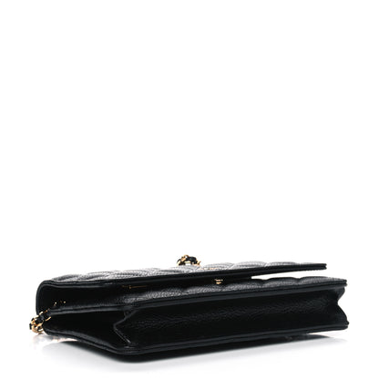 Chanel Caviar Quilted Wallet On Chain WOC Black 3 of 4