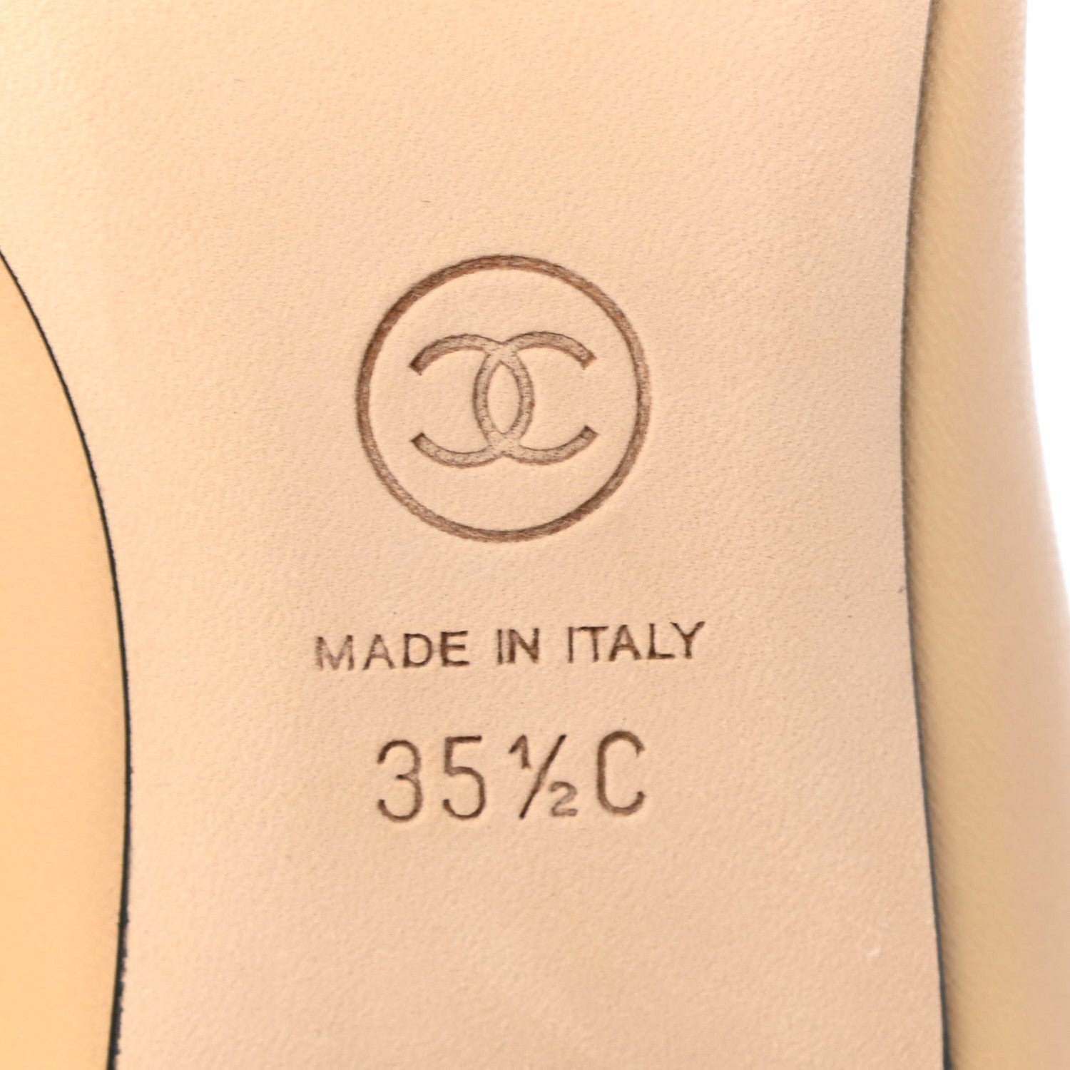 Chanel Lambskin Grosgrain Cap Toe Ballerina Flats 35.5 Beige Black 6 of 8
