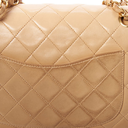Chanel Lambskin Quilted Medium Double Flap Beige 11 of 11