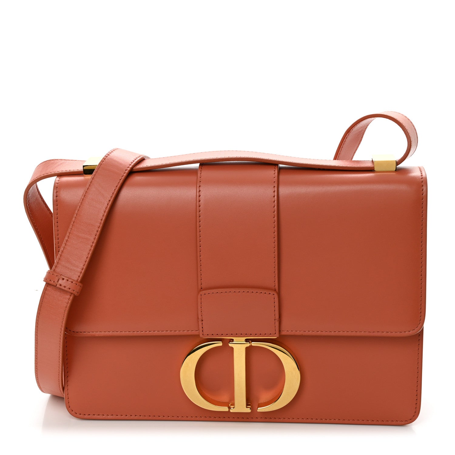 Christian Dior Smooth Calfskin 30 Montaigne Flap Bag Indian Red 1 of 11