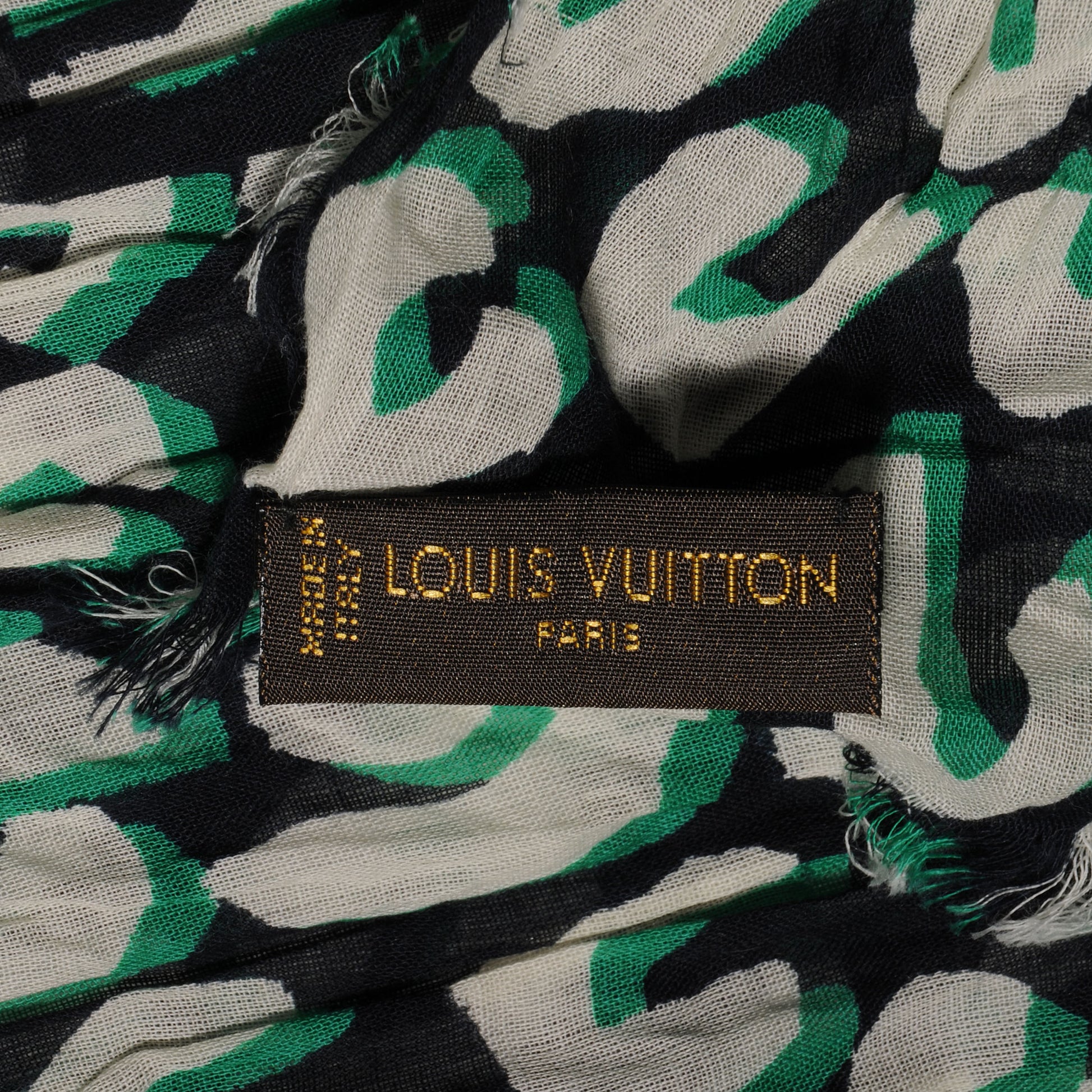 Louis Vuitton Cotton Leopard Pareo Scarf Blue Infini 6 of 7