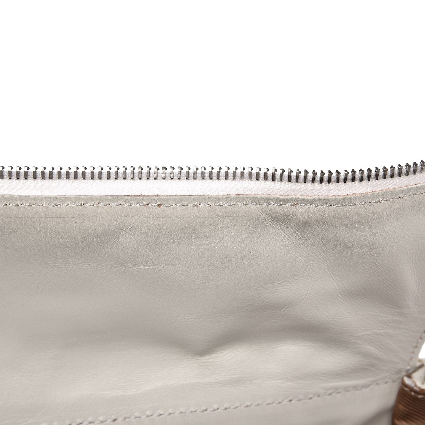 Leather Quilted Large Manor Tote White