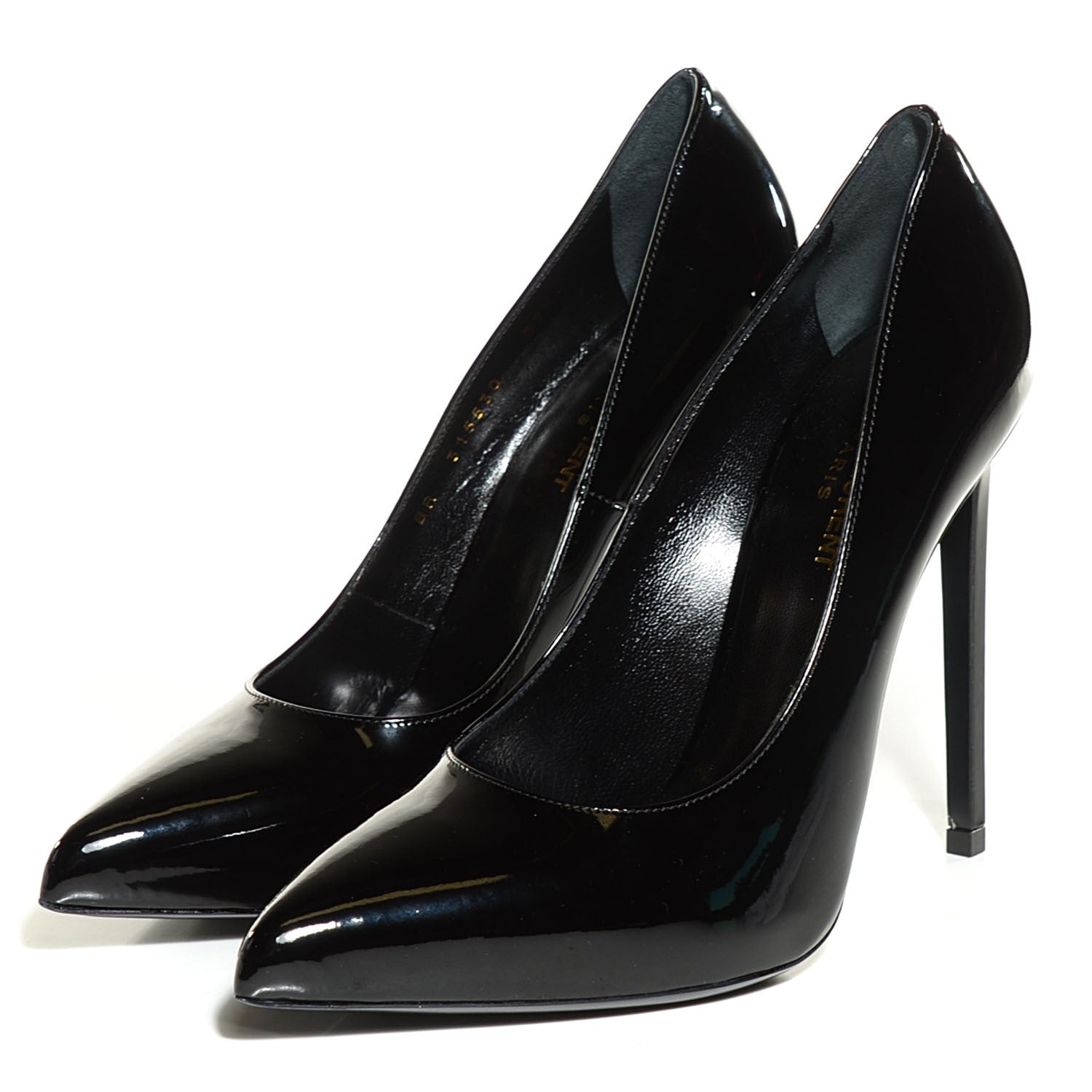 Saint Laurent Patent Classic Paris 105 Escarpin Pumps 39.5 Black 11 of 16