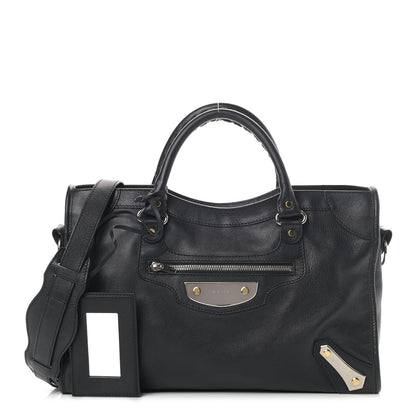 Balenciaga Veau Amp Plate Gold Hardware City Black 1 of 16
