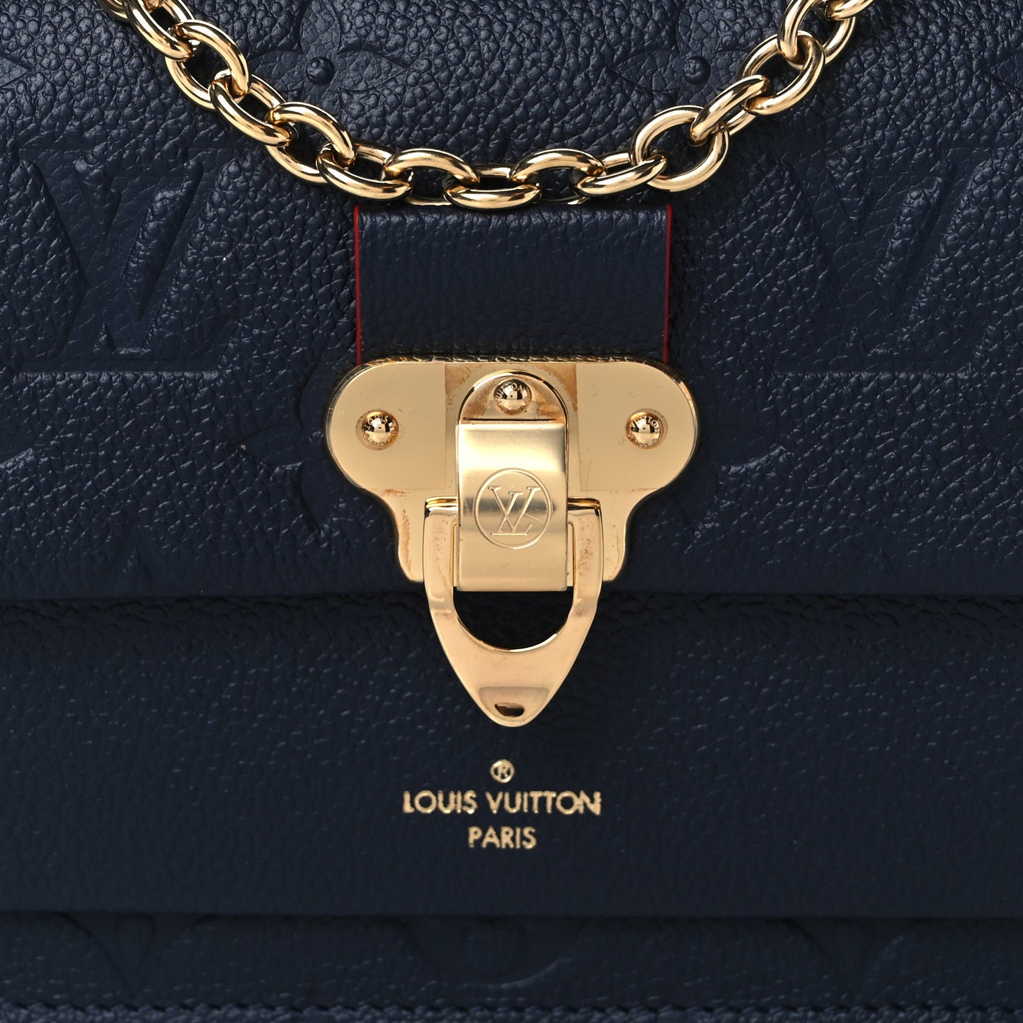 Empreinte Vavin Chain Wallet Marine Rouge