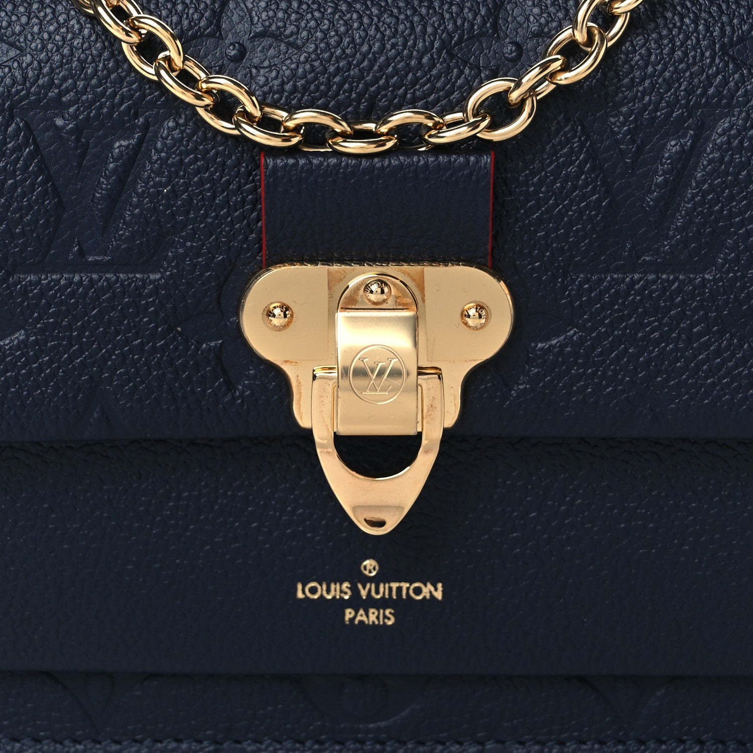 Louis Vuitton Empreinte Vavin Chain Wallet Marine Rouge 7 of 9