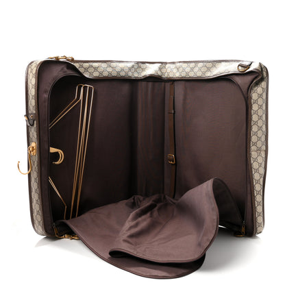 Gucci GG Supreme Monogram Textured Dollar Calfskin Web Ophidia Savoy Garment Bag Beige Ebony New Acero 5 of 10
