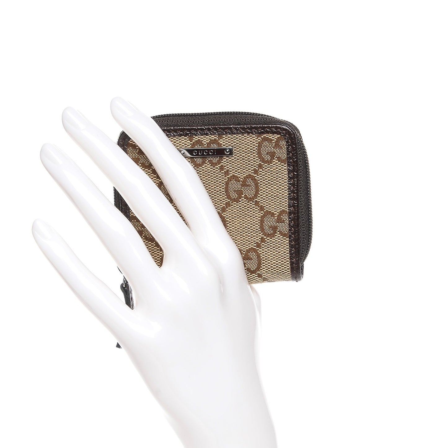 Monogram Zip Around Coin Purse Brown