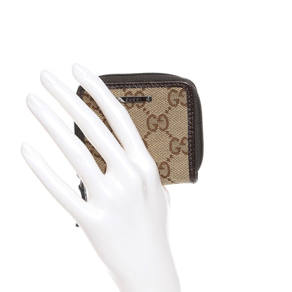 Gucci Monogram Zip Around Coin Purse Brown 2 of 8