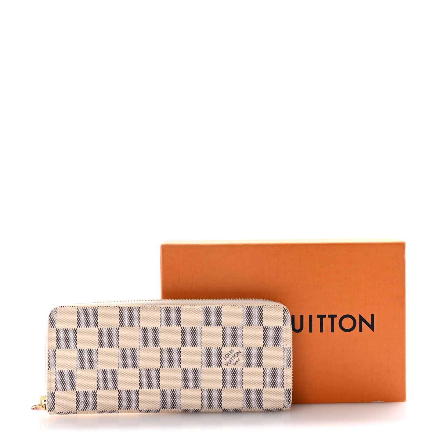 Damier Azur Clemence Wallet Rose Ballerine