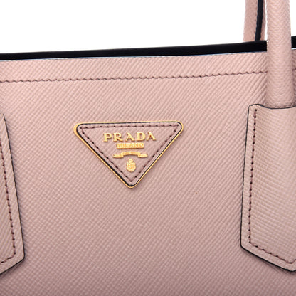 Prada Saffiano Cuir Small Double Bag Cammeo Black 10 of 11