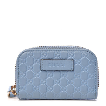 Gucci Microguccissima Zip Around Card Case Mineral Blue 1 of 8
