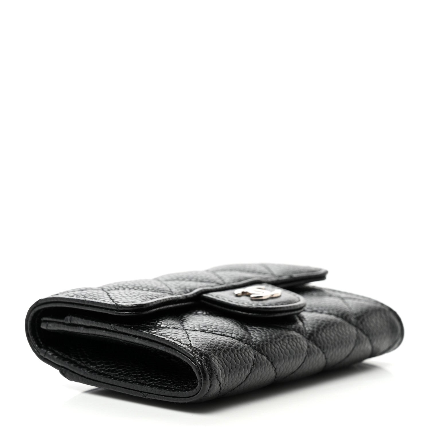 Chanel Caviar Quilted Flap Card Holder Wallet Black 4 of 8