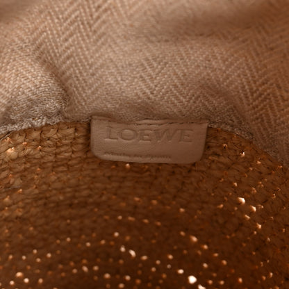 Loewe Raffia Canvas Sequin Paula's Ibiza Fish Pouch Natural Ivory 6 of 13