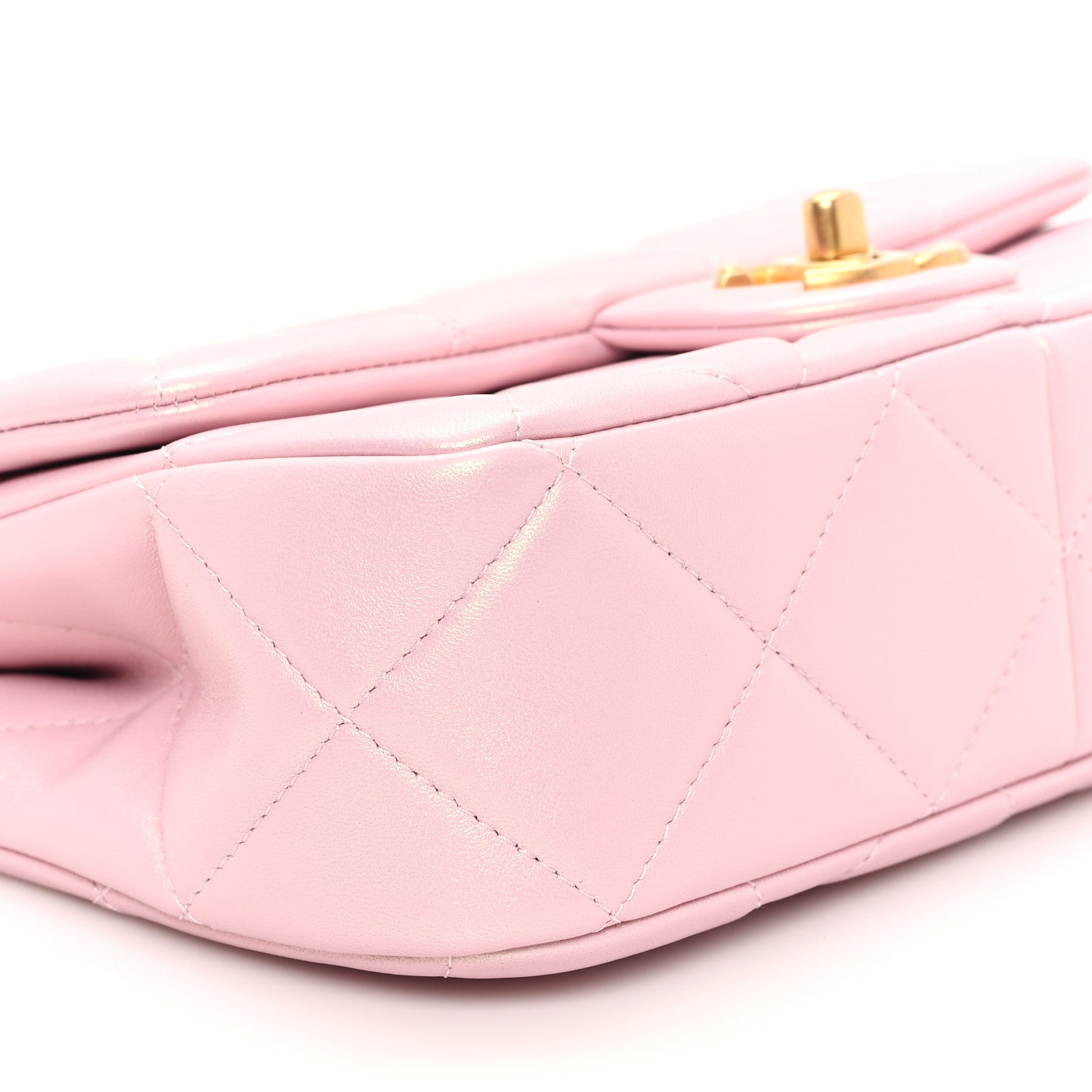 Chanel Pearly Lambskin Pearl Quilted Small Flap Pink 9 of 11