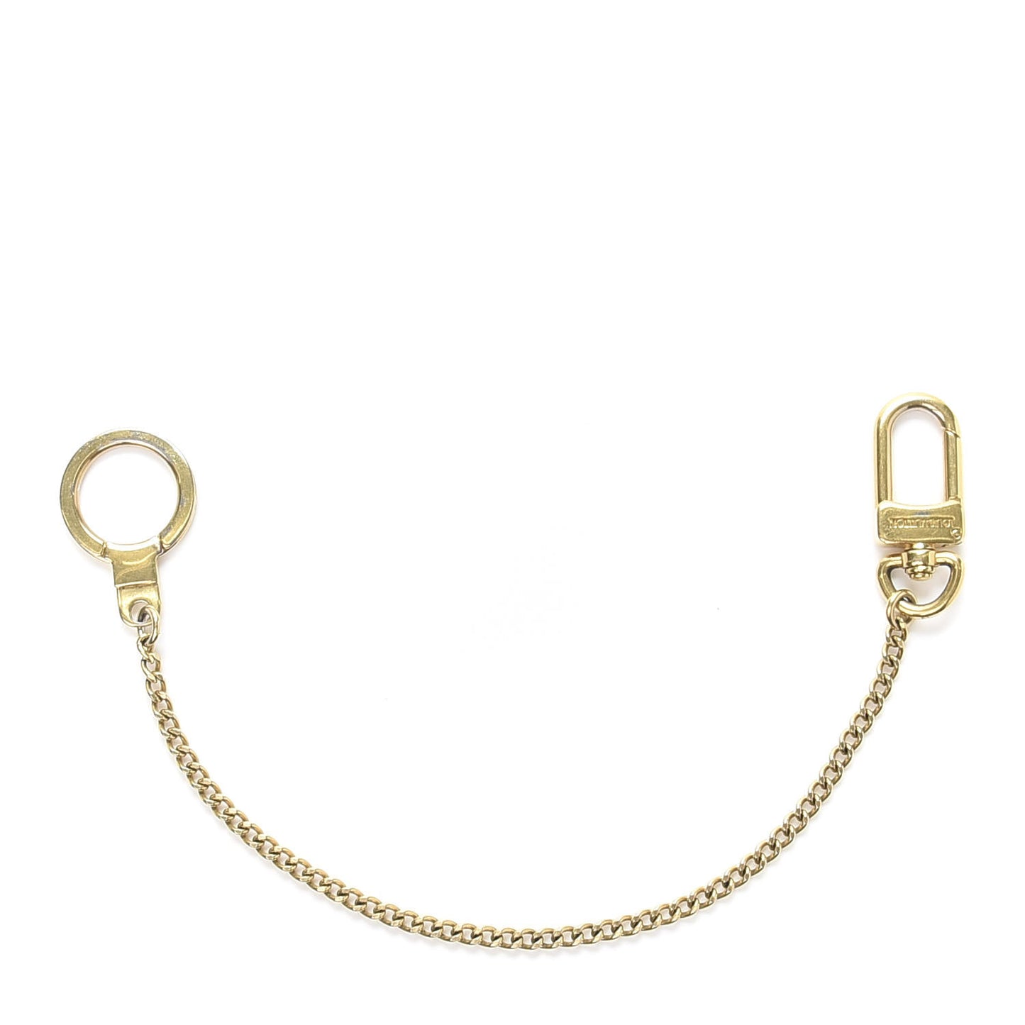 Metal Pochette Extender Key Ring Chain Gold