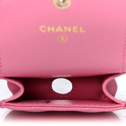 Chanel Caviar Quilted Crystal CC Airpods Pro Case Pink 3 of 6