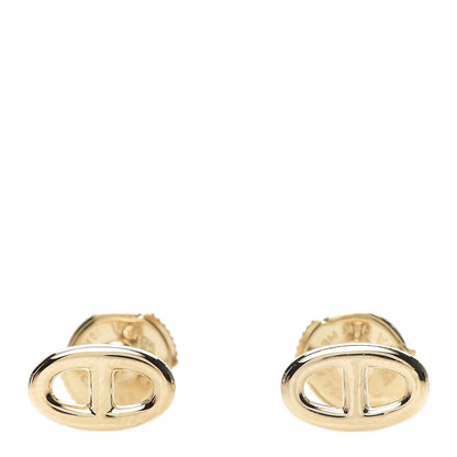 Hermes 18K Yellow Gold TPM Farandole Stud Earrings 1 of 6