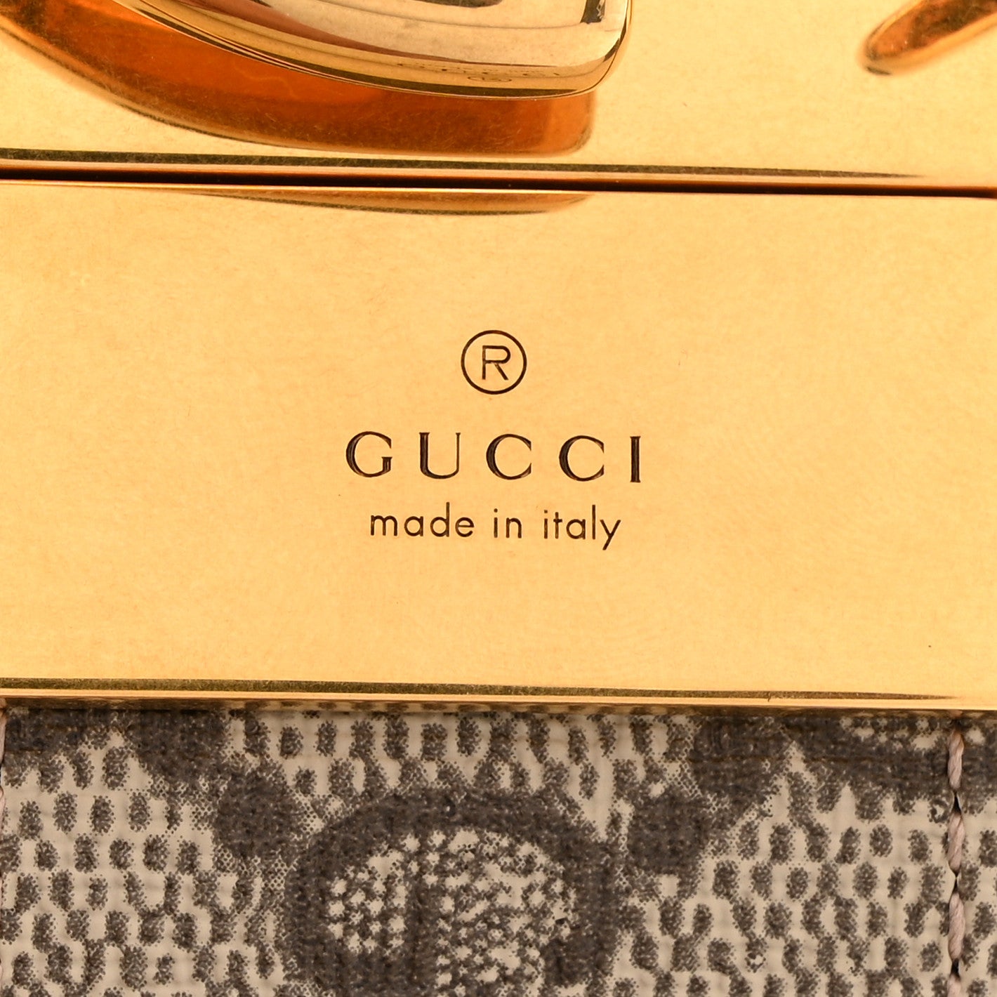 Gucci GG Supreme Monogram Plutone Calfskin Double G Reversible 37mm Belt 110 44 Beige Ebony New Acero 5 of 10