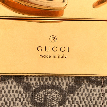 Gucci GG Supreme Monogram Plutone Calfskin Double G Reversible 37mm Belt 110 44 Beige Ebony New Acero 5 of 10