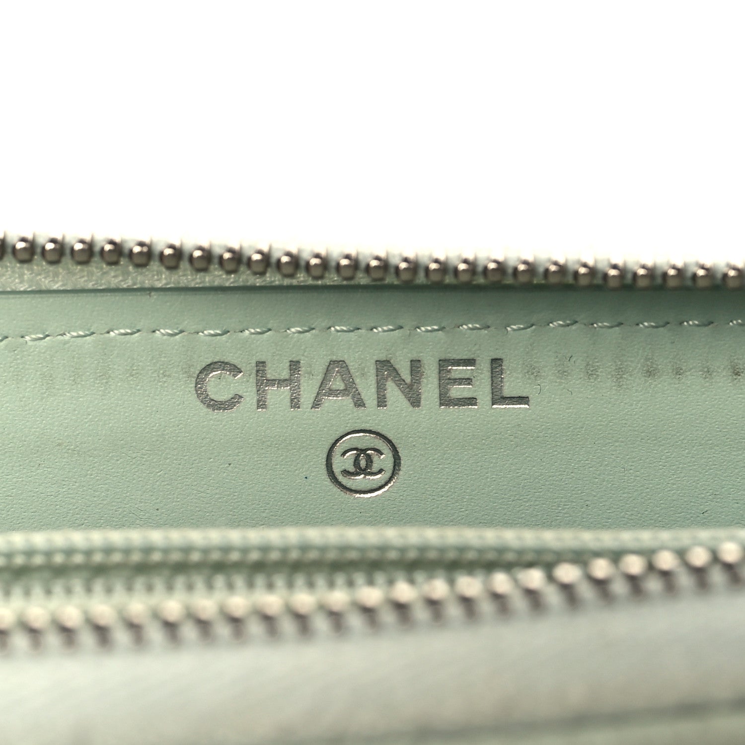 Chanel Caviar Quilted Small Zip Around Wallet Light Green 6 of 9