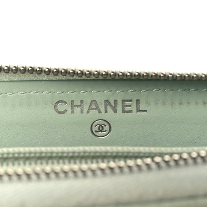 Chanel Caviar Quilted Small Zip Around Wallet Light Green 6 of 9