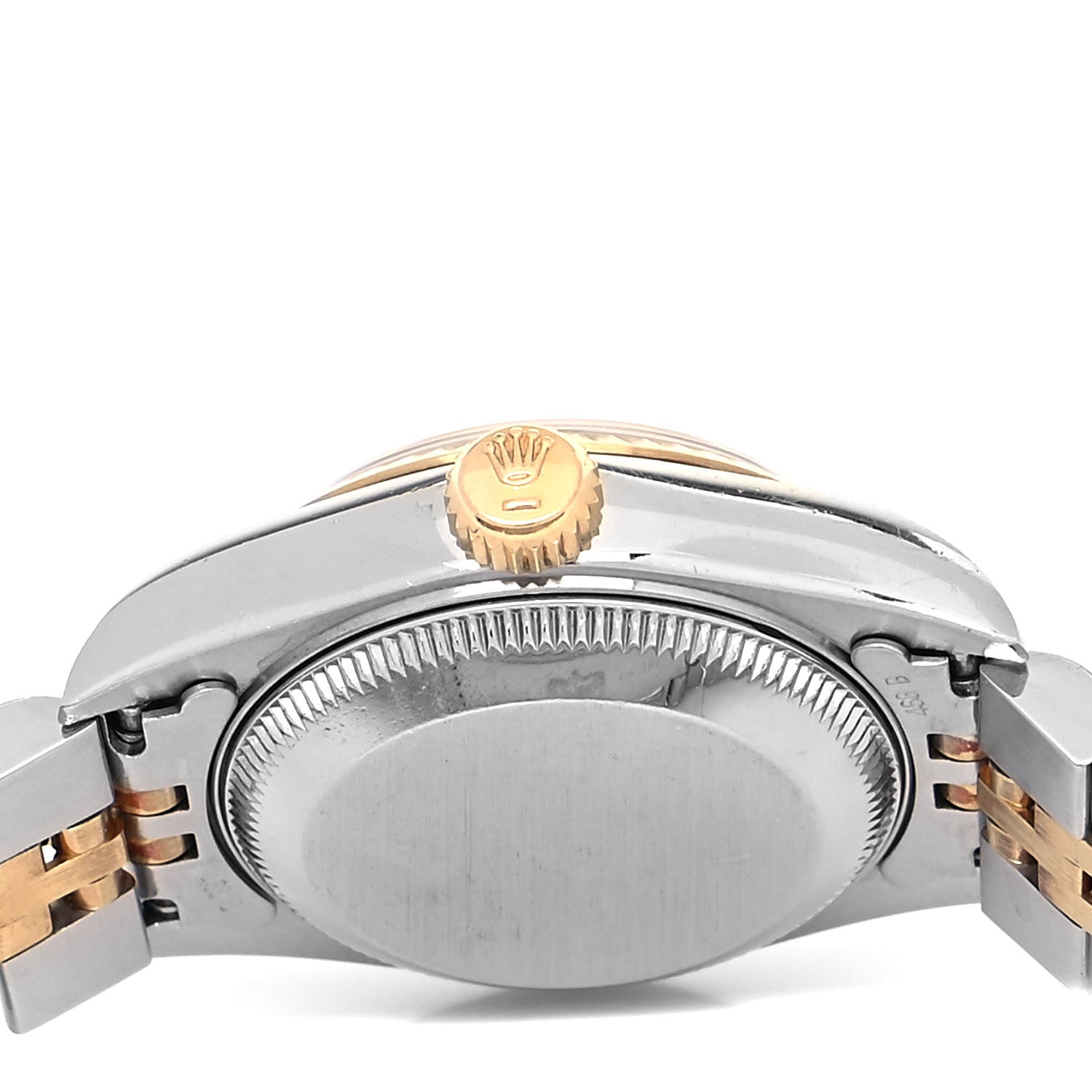 Rolex Stainless Steel 18K Yellow Gold Diamond 26mm Oyster Perpetual Datejust Watch Champagne 69173 4 of 4