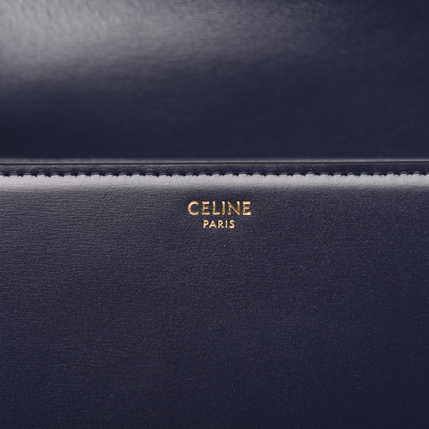 Celine Shiny Calfskin Teen Triomphe Dark Blue 6 of 8