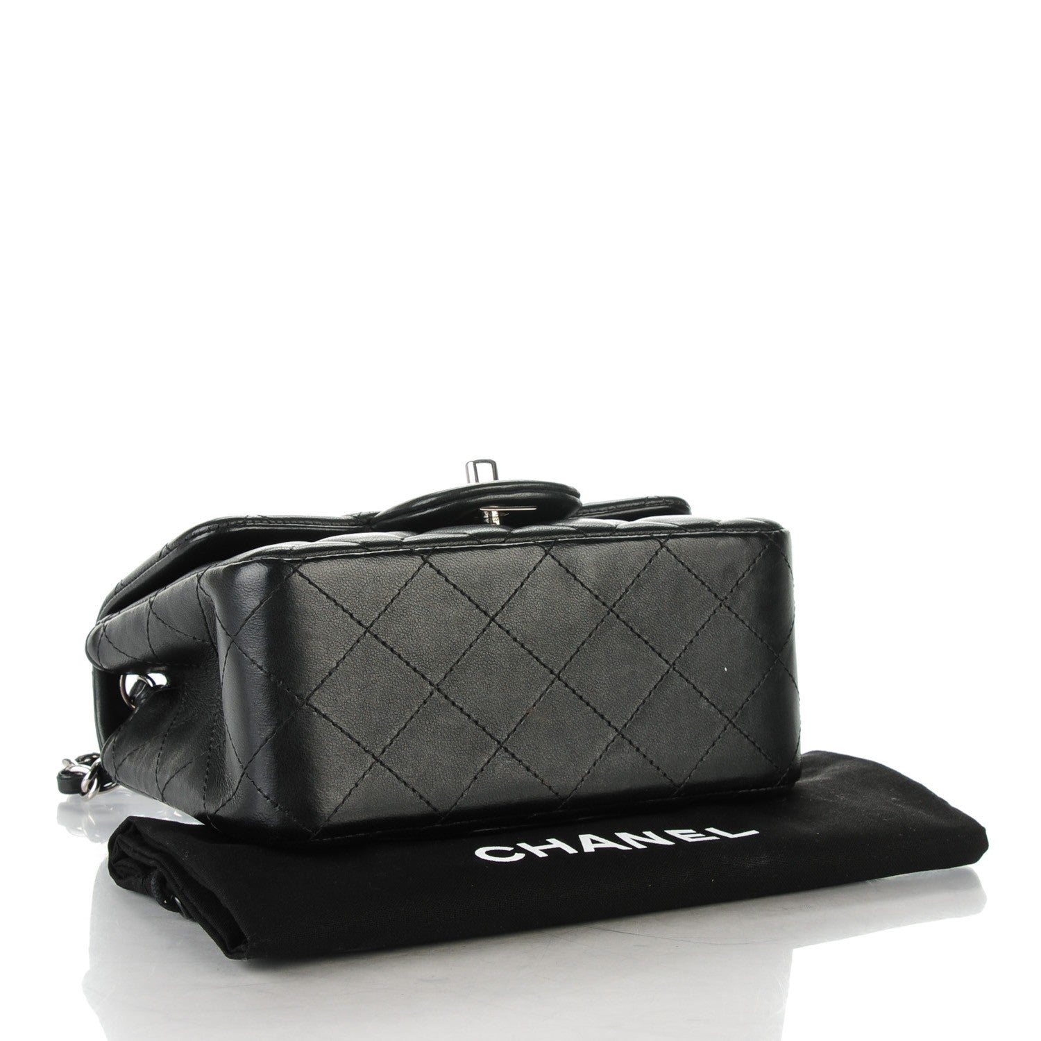 Chanel Lambskin Quilted Mini Square Flap Black 4 of 7
