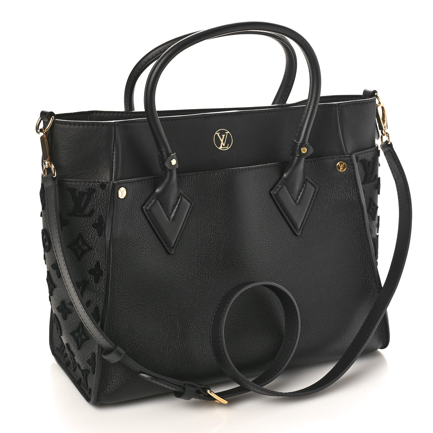 Louis Vuitton Calfskin Monogram Tufting On My Side Black 3 of 8