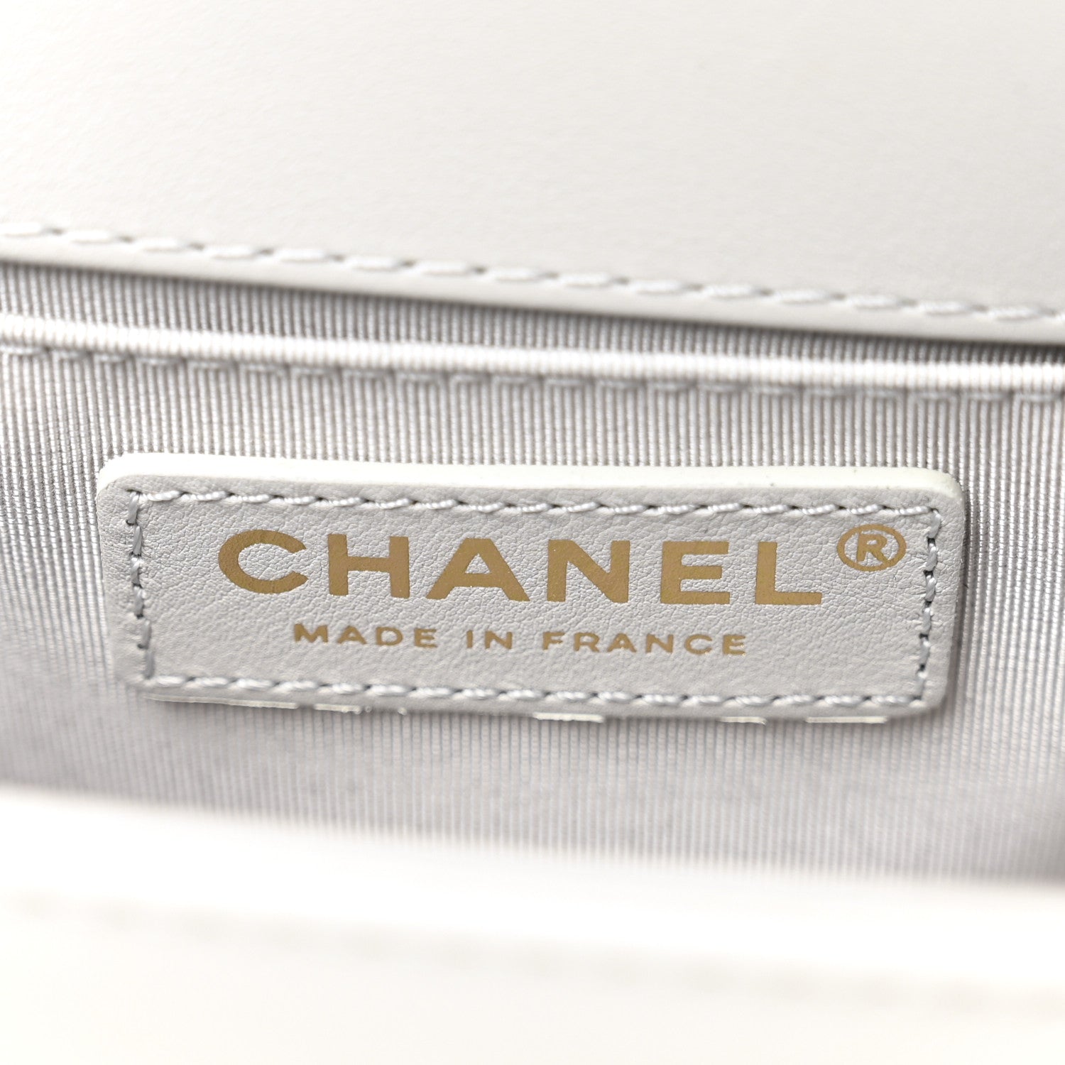 Chanel Lambskin Quilted Small Chain Around Boy Flap Grey 6 of 10