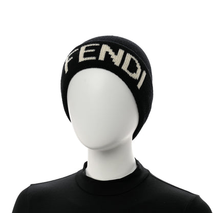 Fendi Wool Logo Beanie Black 2 of 5