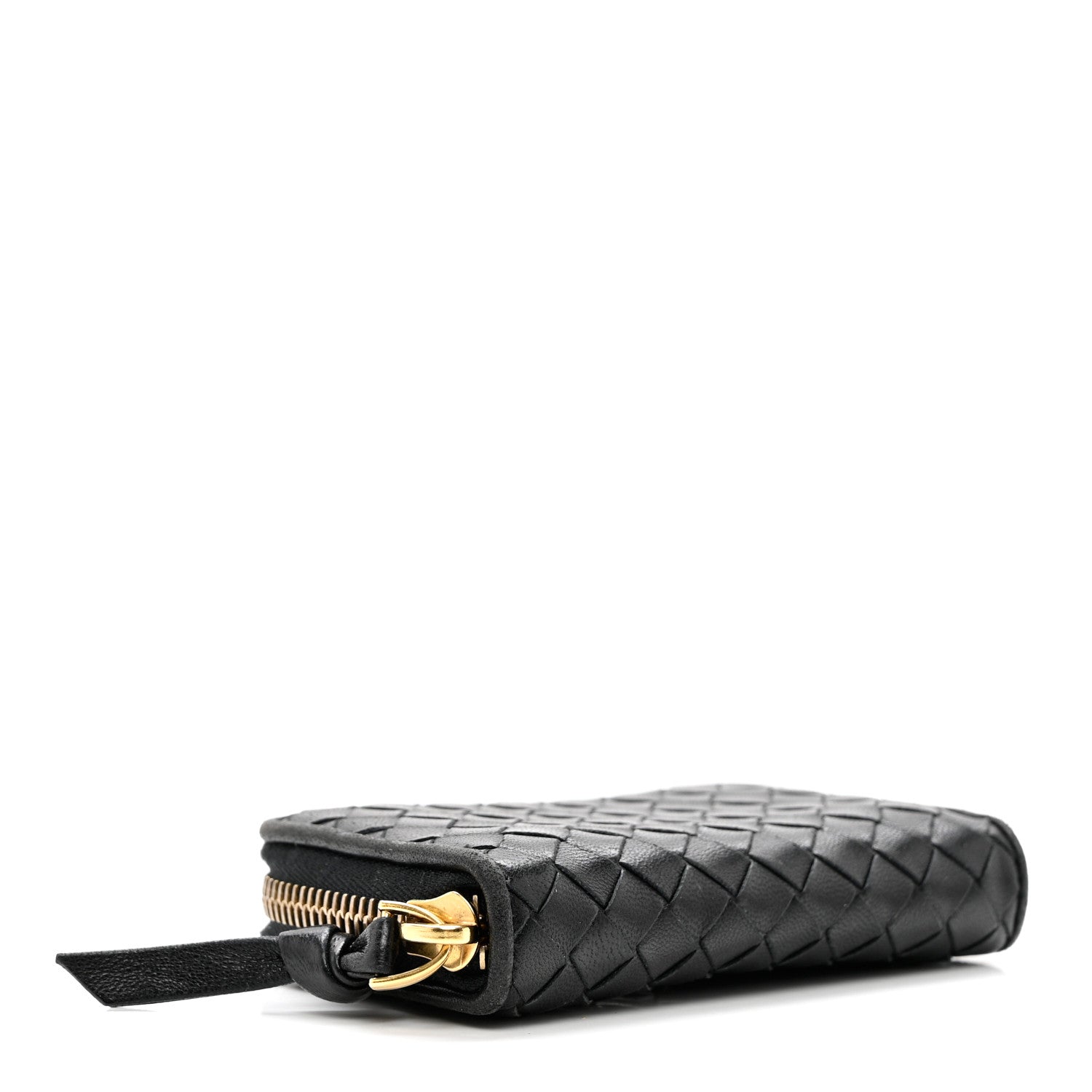 Bottega Veneta Nappa Intrecciato Zip Around Coin Purse Black 3 of 8