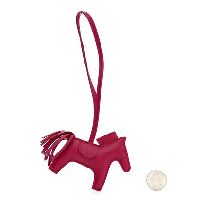 Hermes Milo Lambskin Grigri Rodeo Horse Bag Charm PM Rose Mexico 2 of 4