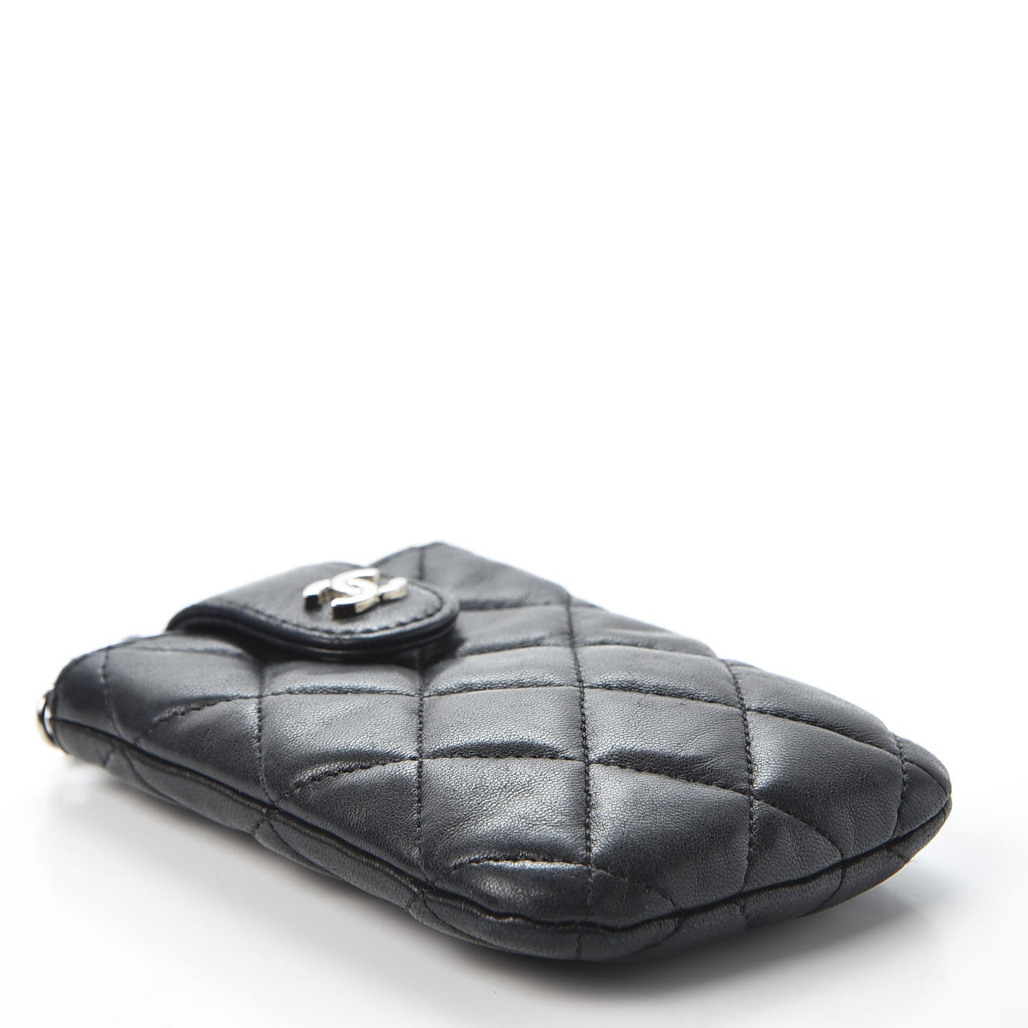 Chanel Lambskin Quilted Phone Case Black 3 of 7