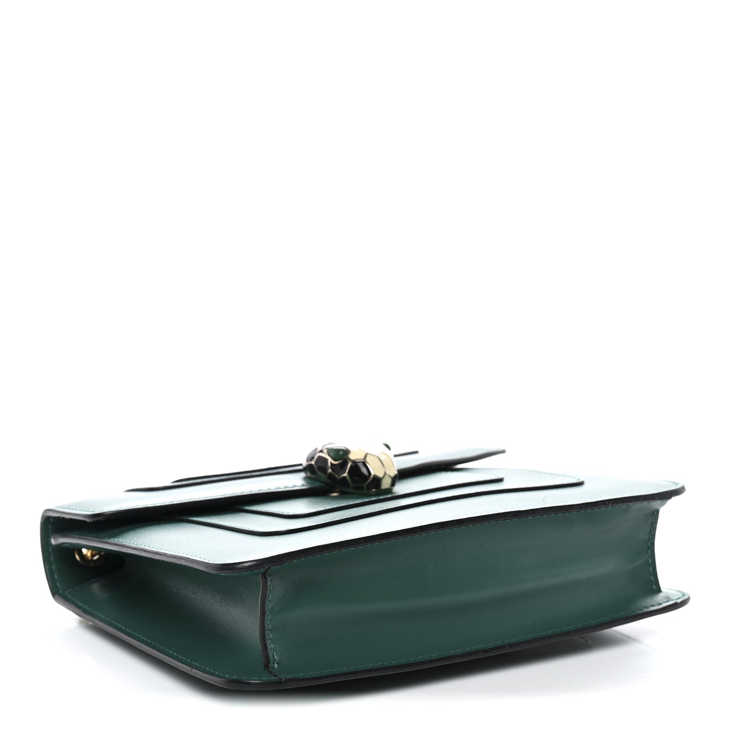 Bulgari Calfskin Small Serpenti Forever Snake Strap Crossbody Bag Emerald Green 4 of 11