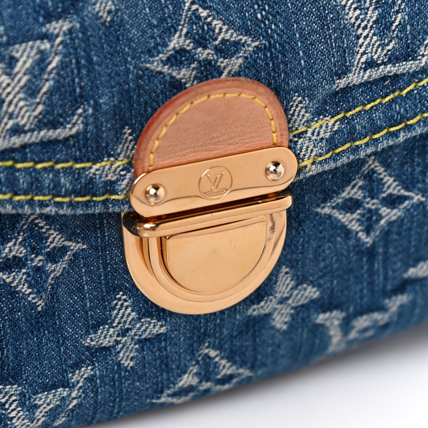 Monogram Denim Mini Pleaty Blue