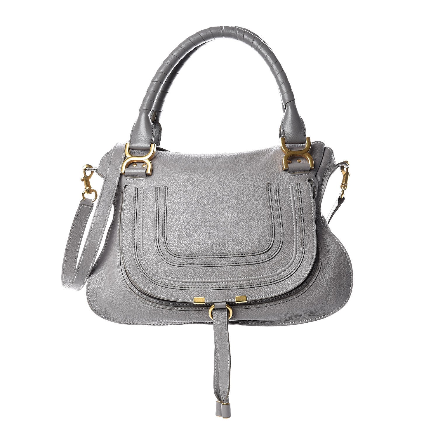Chloe Calfskin Medium Marcie Satchel Cashmere Grey 1 of 13