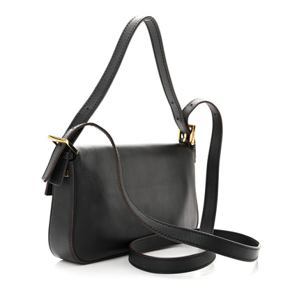 Fendi Vitello Flamingo Enamel Baguette Black 3 of 12