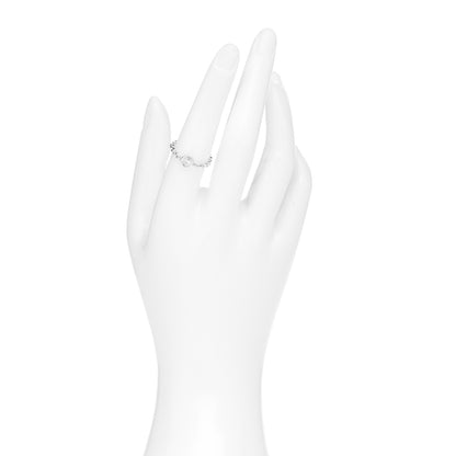 Christian Dior 18K White Gold Diamond Mimioui Chain Ring 53 6.5 2 of 4