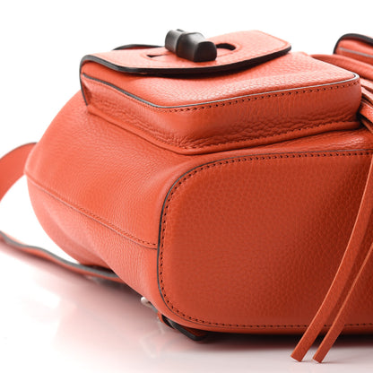 Gucci Cellarius Calfskin Medium Bamboo Backpack New Dark Orange 8 of 10