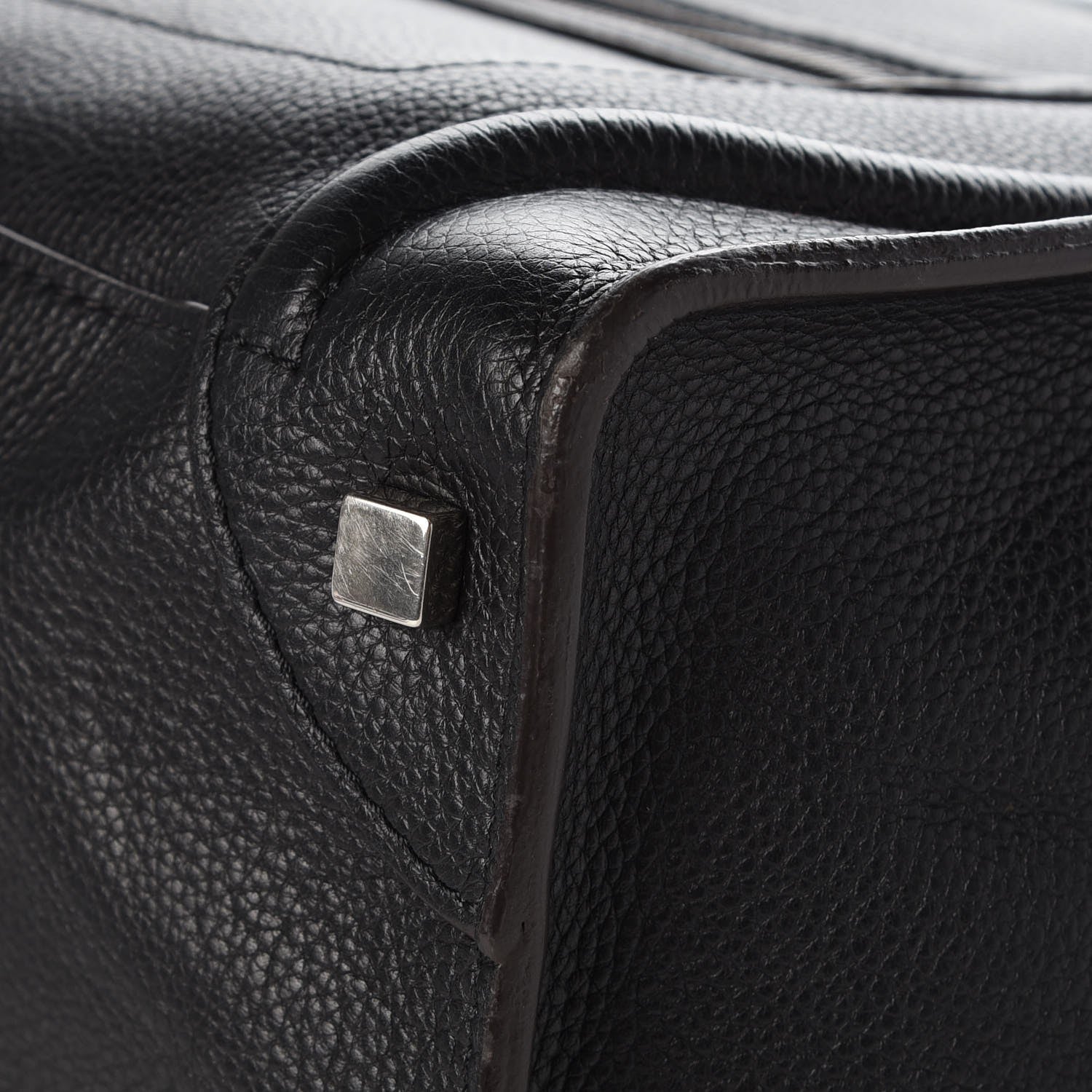 Celine Drummed Calfskin Mini Luggage Black 13 of 14