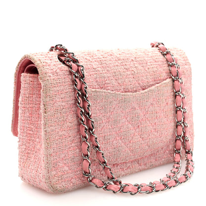 Chanel Tweed Medium Double Flap Pink 3 of 12