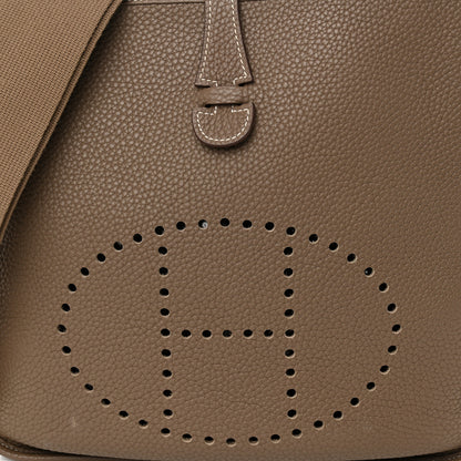Hermes Taurillon Clemence Evelyne III PM Etoupe 8 of 10