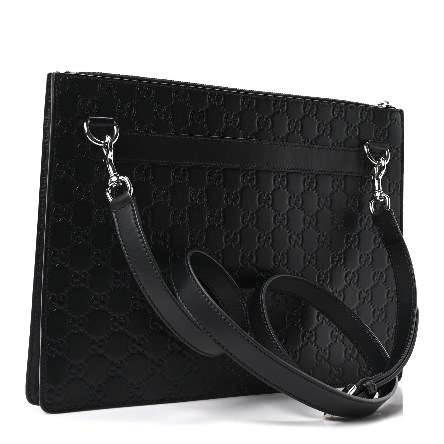 Gucci Guccissima Signature Messenger Bag Black 3 of 10