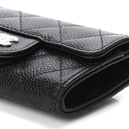 Chanel Caviar Quilted Flap Card Holder Wallet Black 11 of 12
