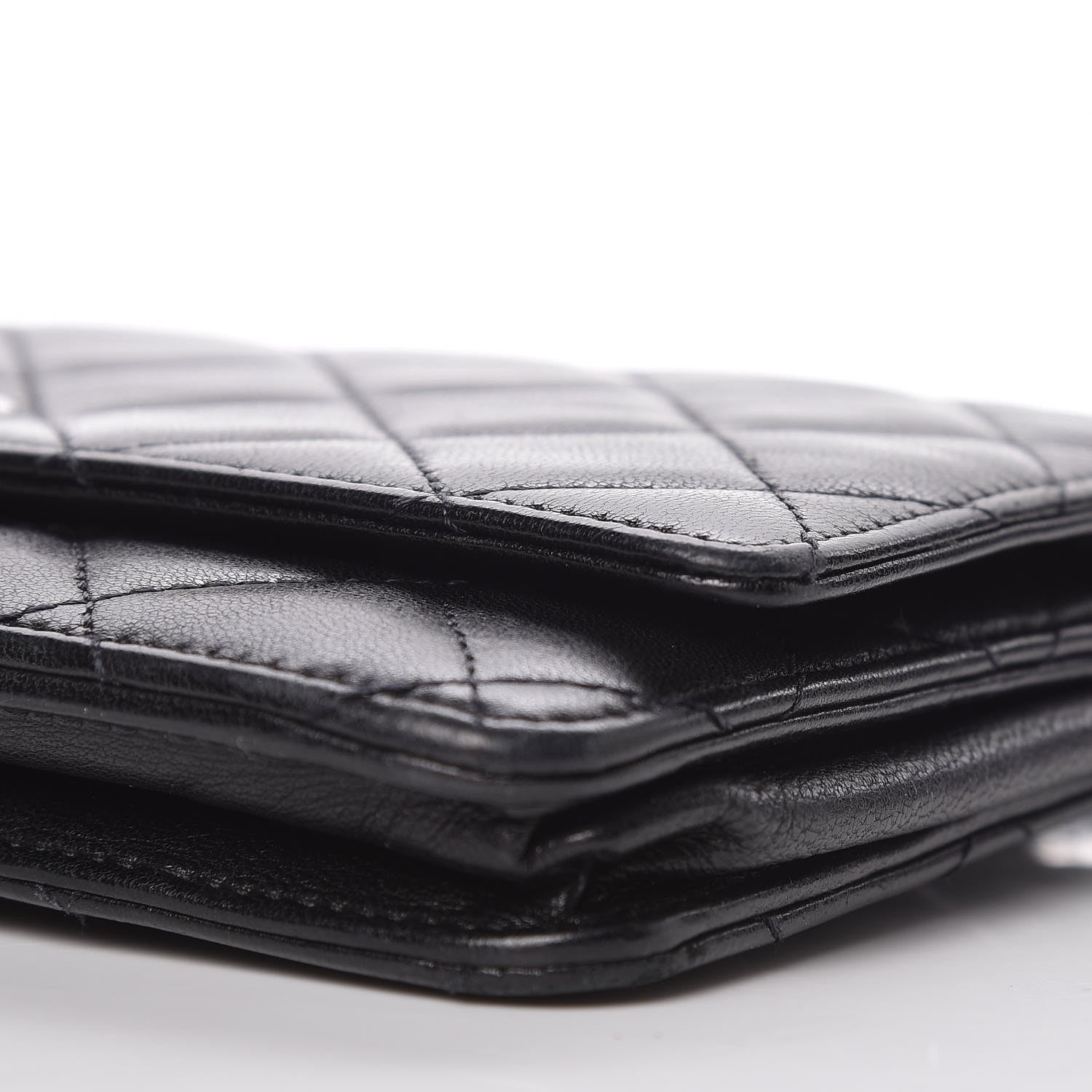 Chanel Lambskin Quilted Wallet On Chain WOC Black 12 of 18